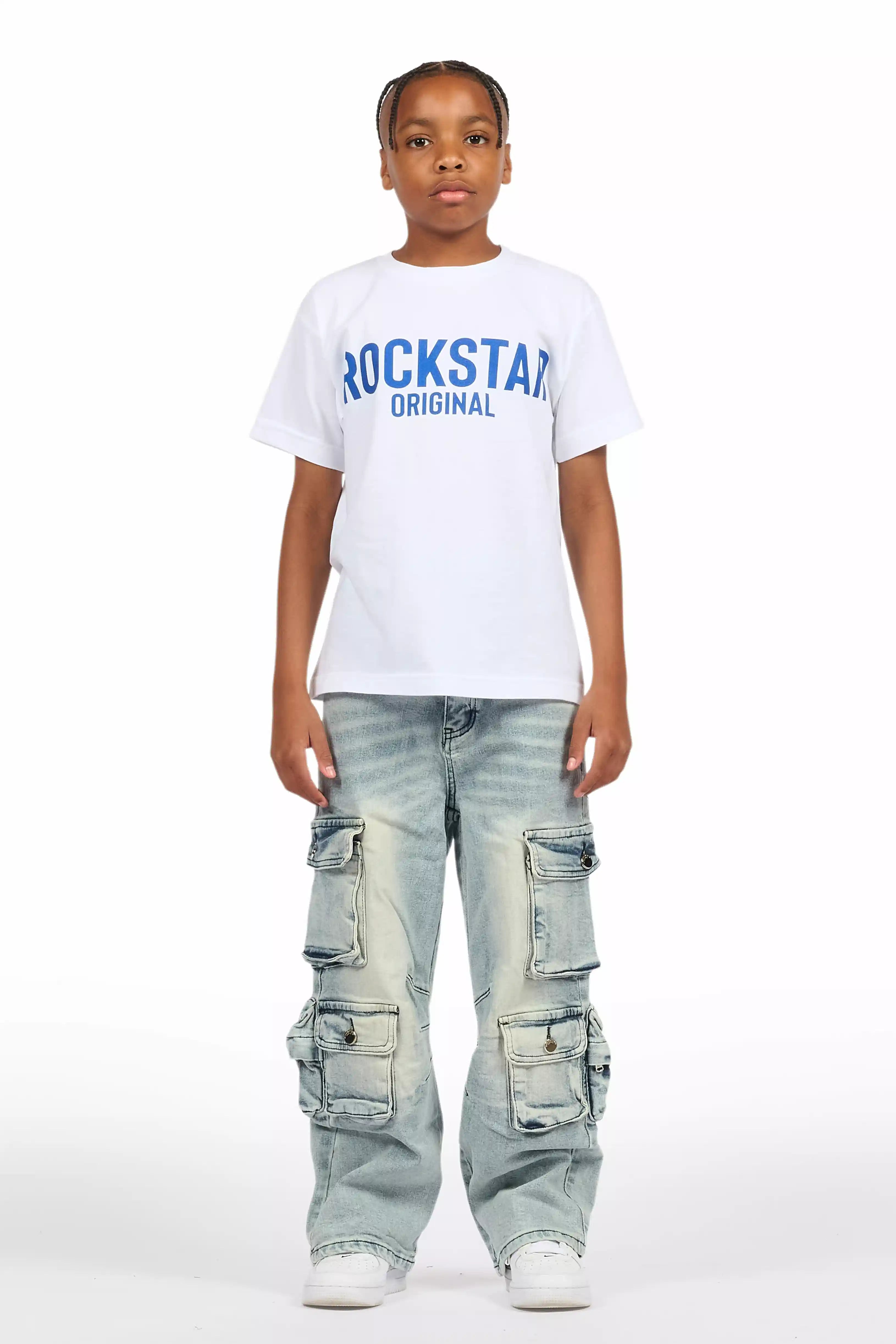 Boys Cortie Blue Baggy Fit Jean
