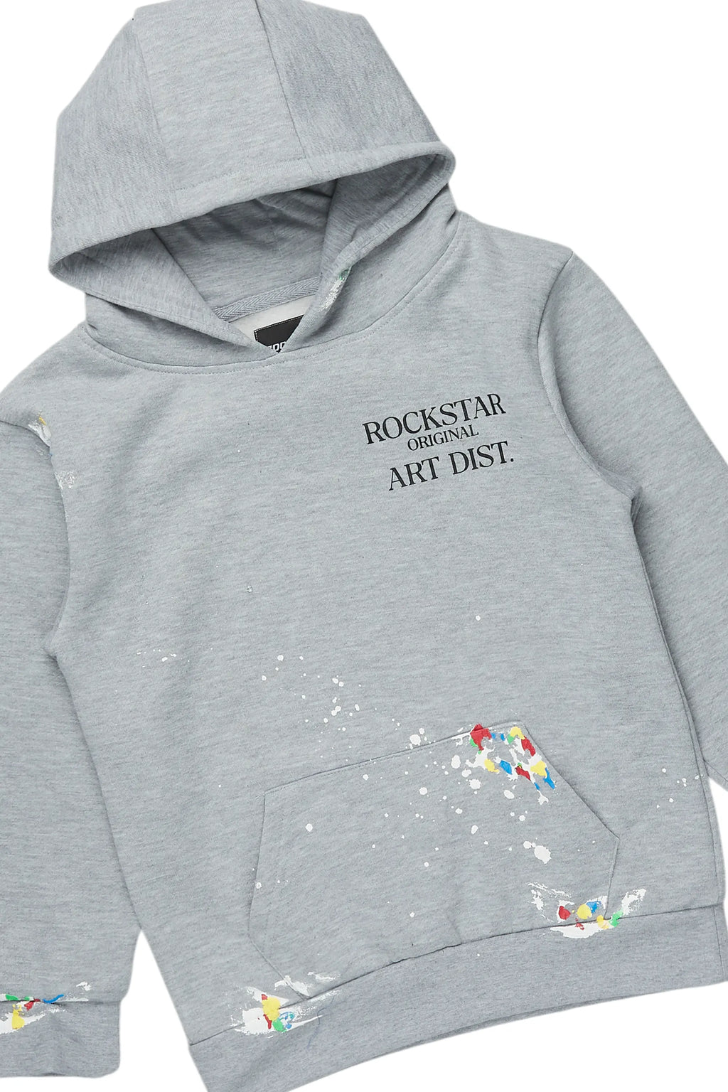 Boys Palmer Dark Grey Hoodie/Stacked Flare Jean Set