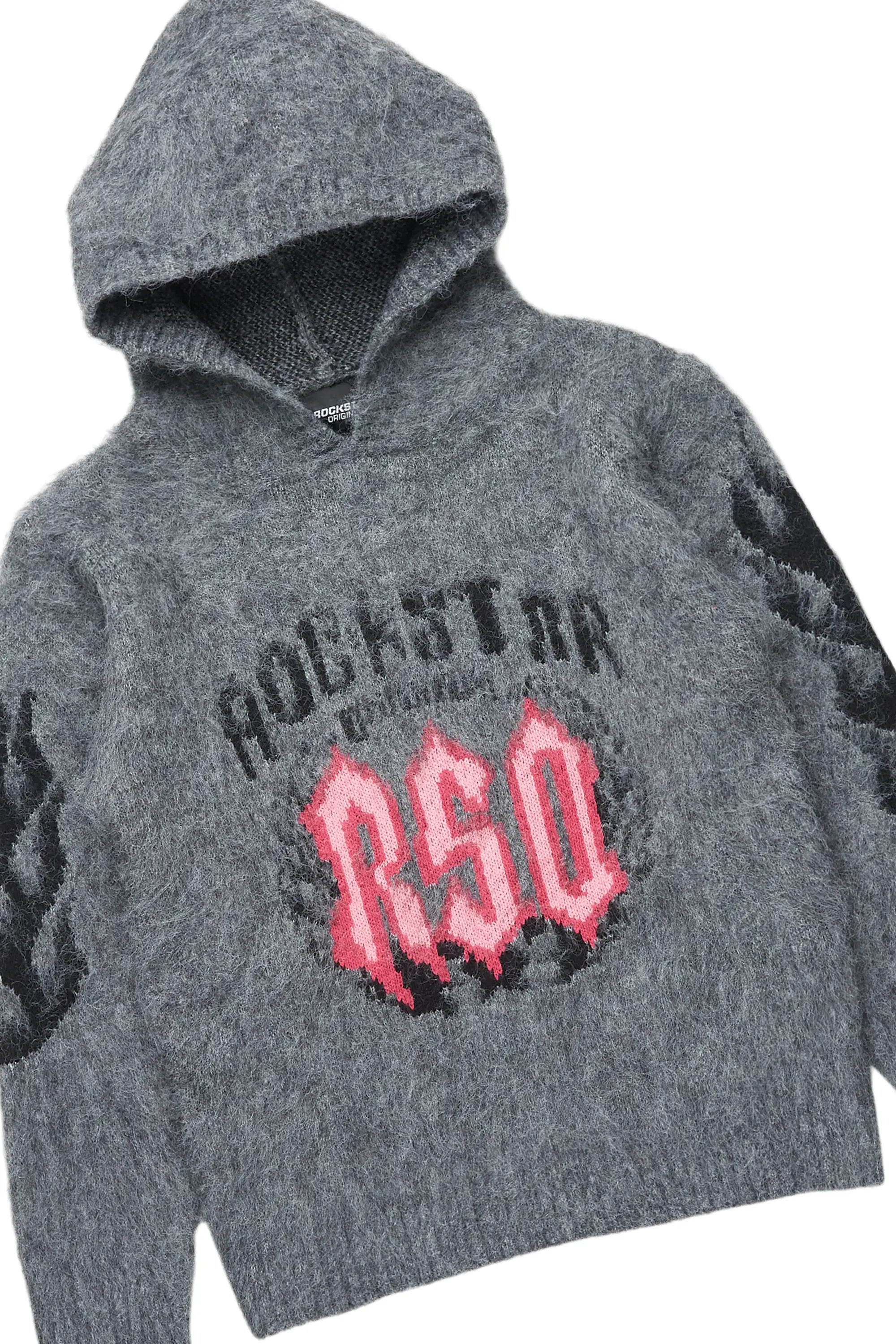 Boys Kanan Grey Mohair Hoodie/Baggy Jean Set