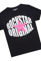 Girls State Black/Pink T-Shirt Track Set