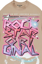 Tikiara Beige Mega Oversized Tee