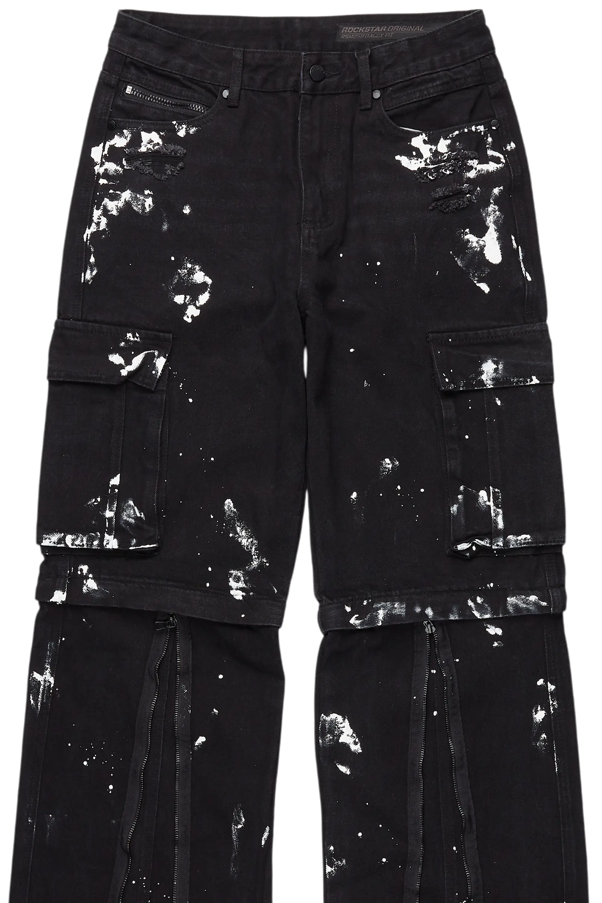 Rudo Black Painter Baggy Cargo Jean