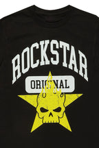 Boys Semaj Black Graphic T-Shirt