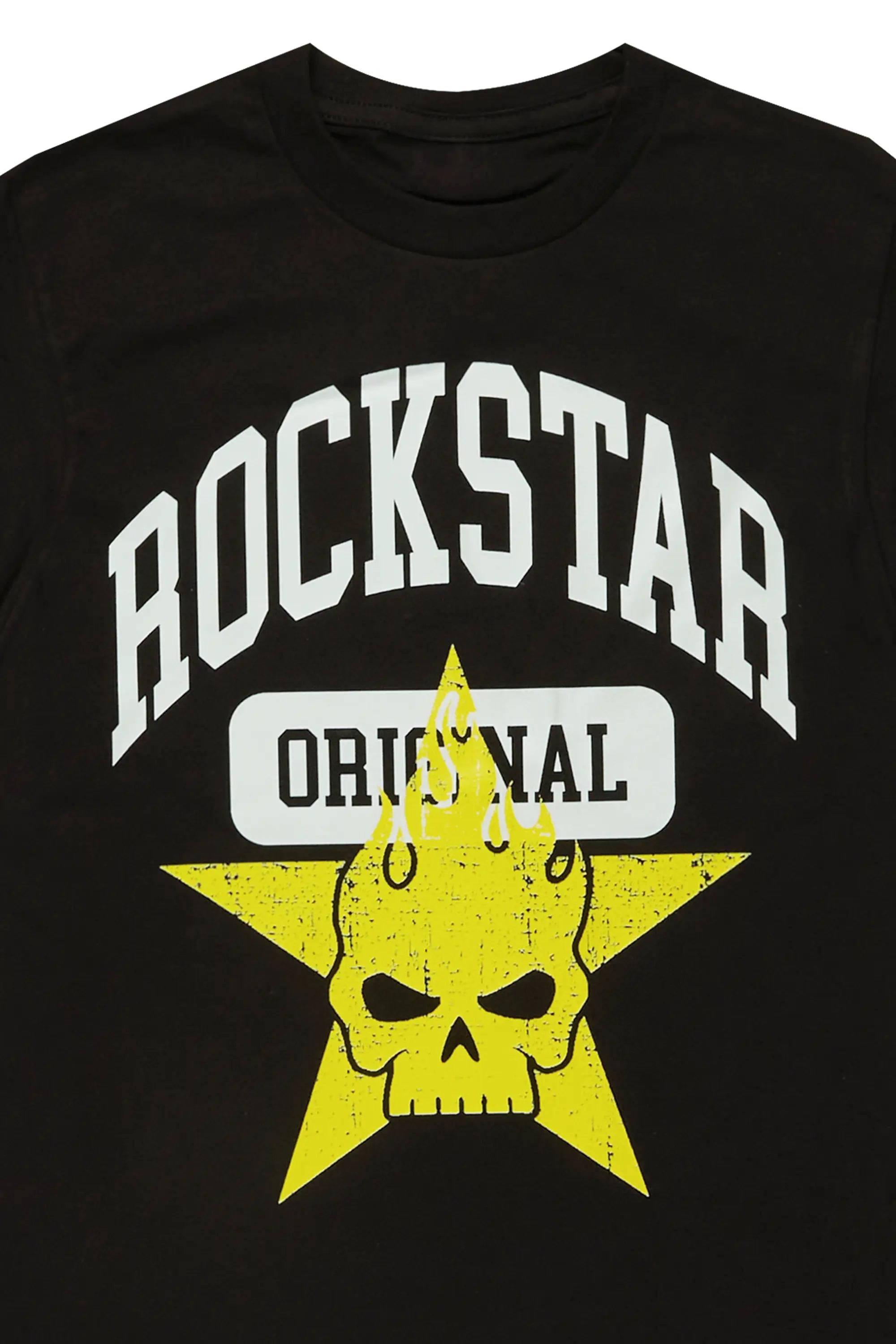 Boys Semaj Black Graphic T-Shirt