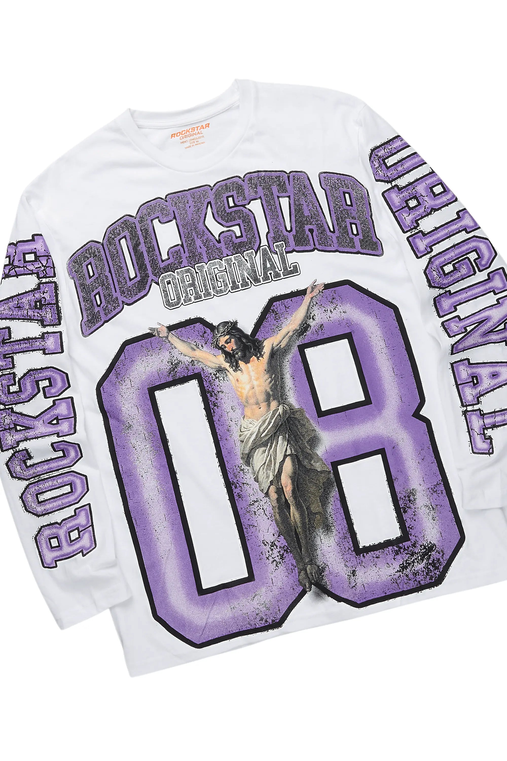 Fields Purple/White Long Sleeve T-Shirt/Baggy Pant Set