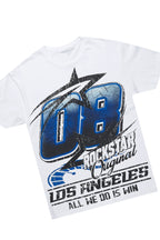 Kastell White/Navy T-Shirt/Stacked Baggy Track Pant Set