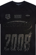 Kemora Black Rhinestone Oversized T-Shirt