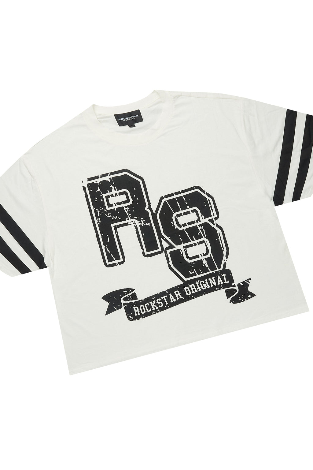 Alik White/Black Crop Boxy Tee Short Set