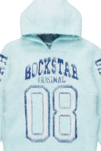 Girls Fields Light Blue Graphic Mohair Hoodie
