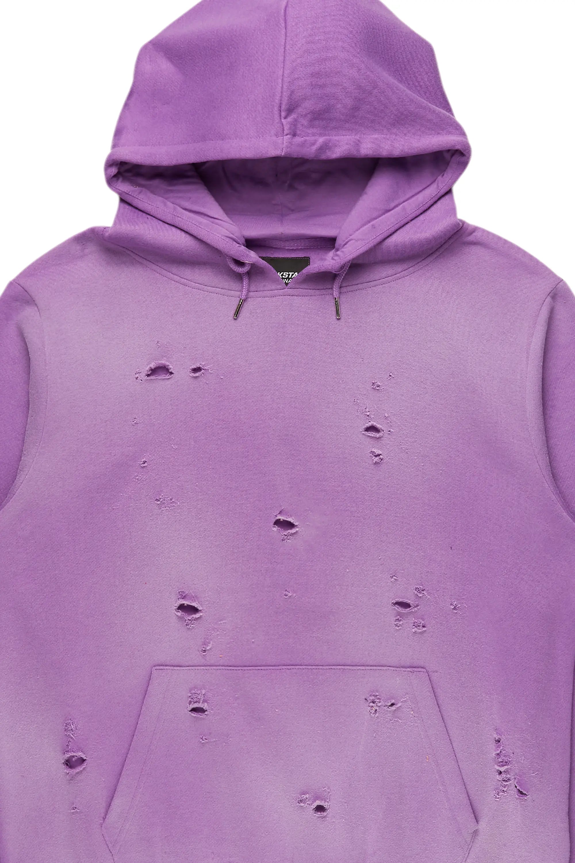 Baki Purple Distressed Hoodie