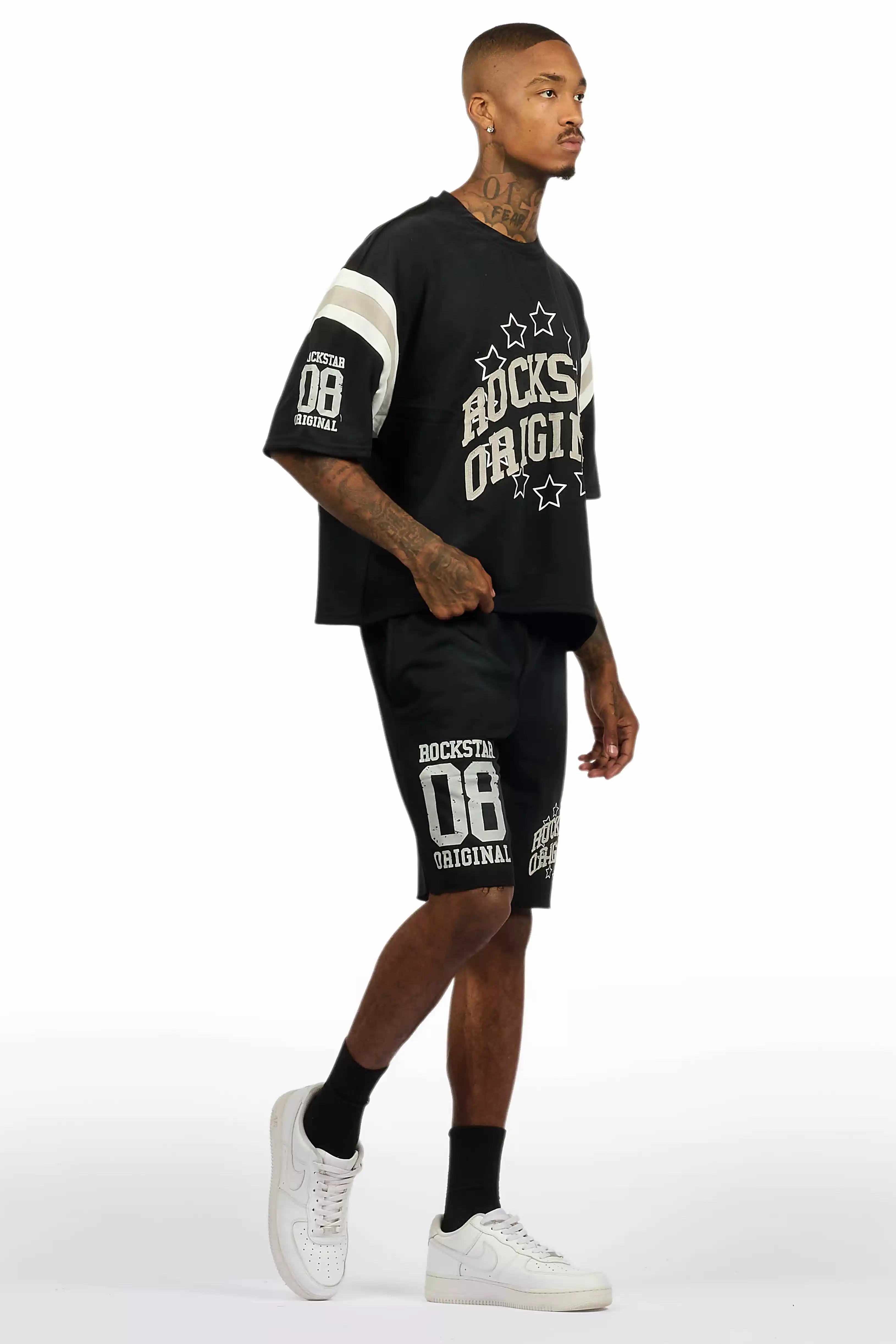 Boe Black T-Shirt/Short Set
