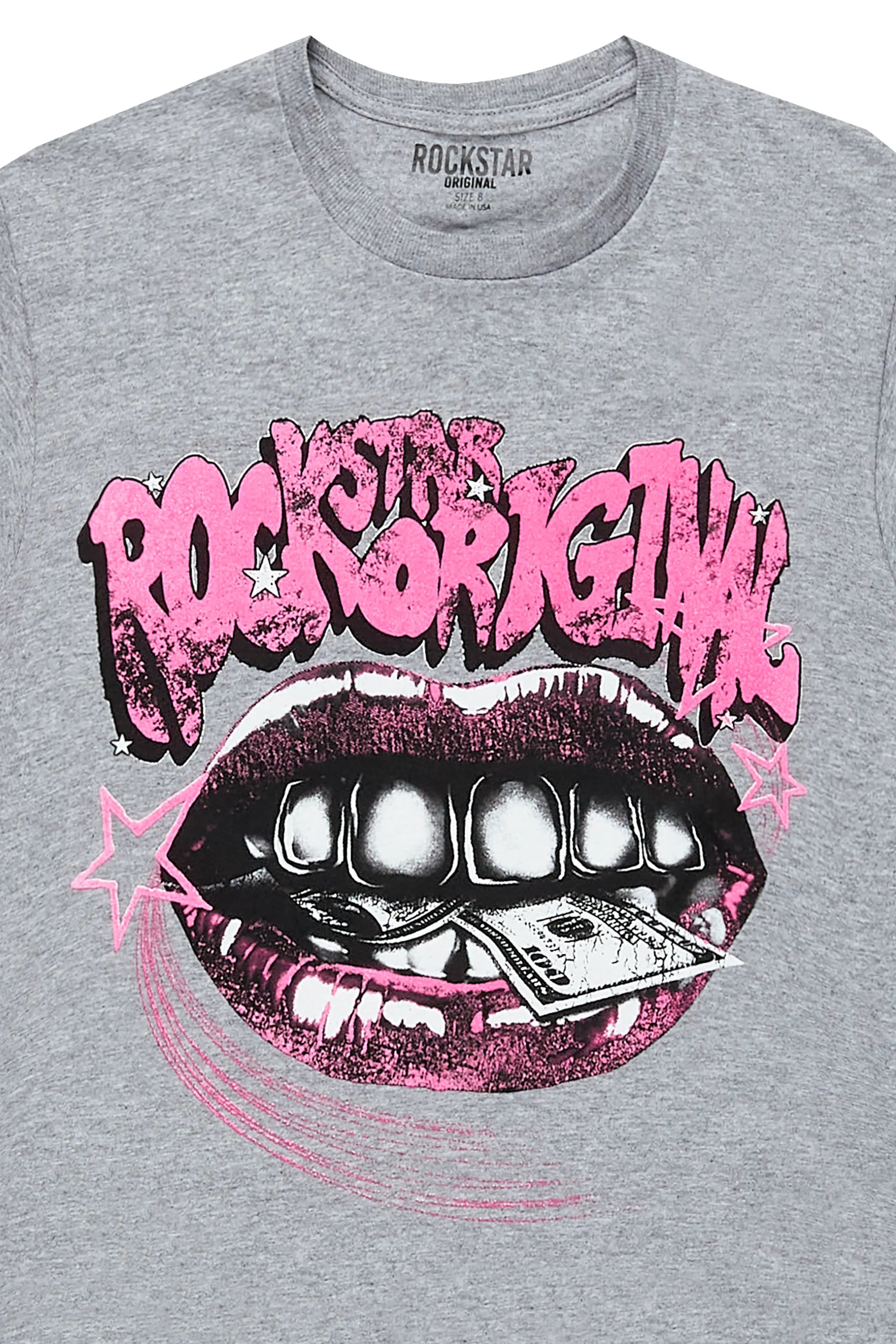 Girls Rosie Grey Graphic T-Shirt