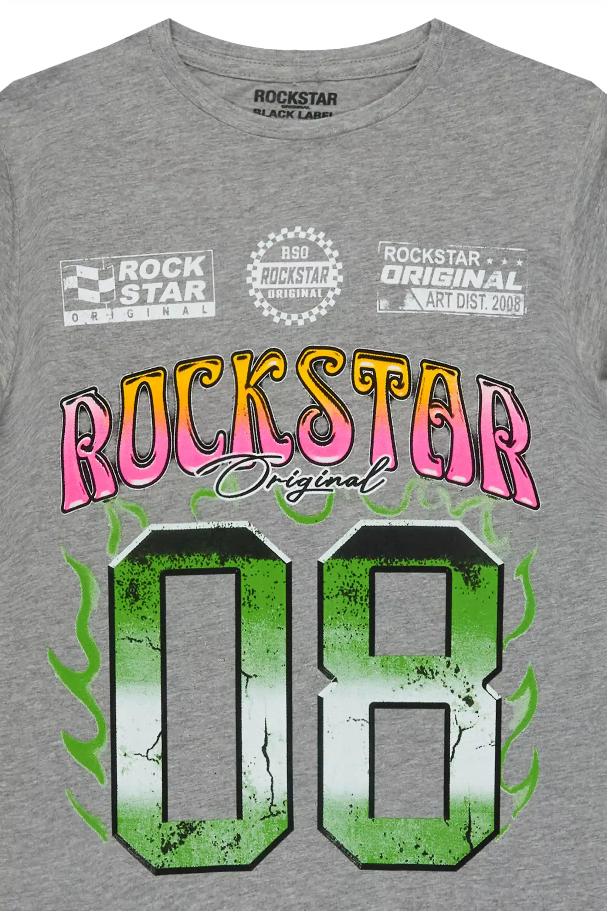 Boys Quito Heather Grey/Multi Graphic T-Shirt