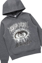Boys All Eyes Dark Grey Hoodie/Stacked Flare Jean Set