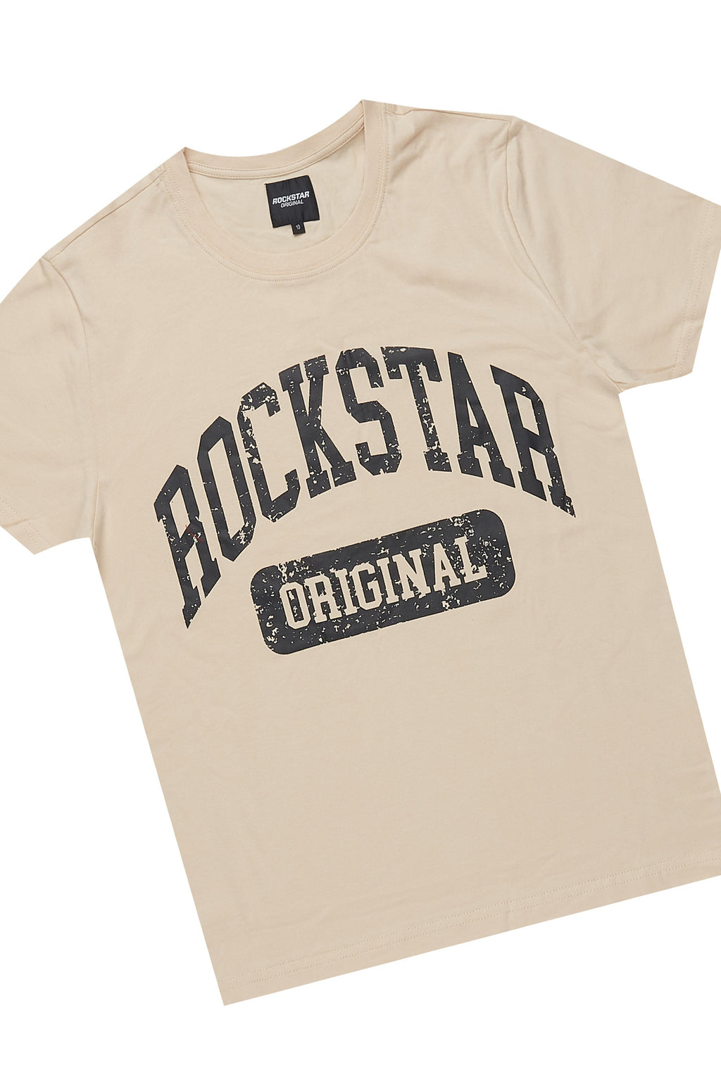 Boys Members Beige T-Shirt/Short Set