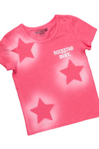 Girls Arana Fuchsia T-Shirt Wide Leg Cargo Jean Set