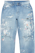 Zasha Indigo Painter Baggy Jean