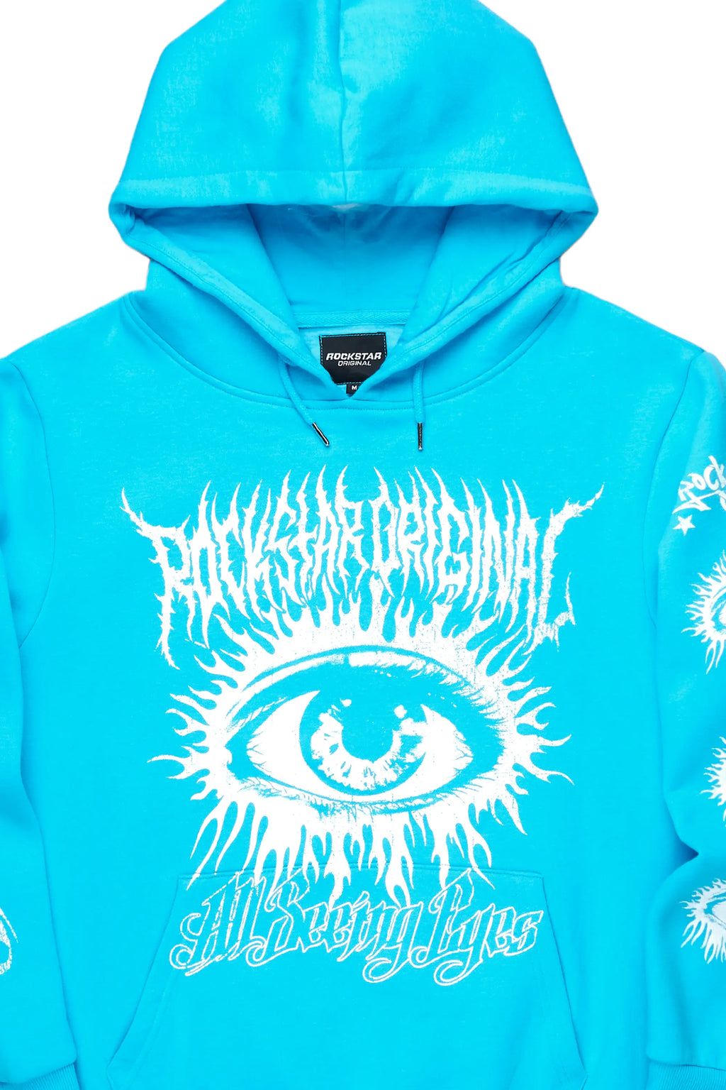 All Seeing Eyes Blue Graphic Hoodie