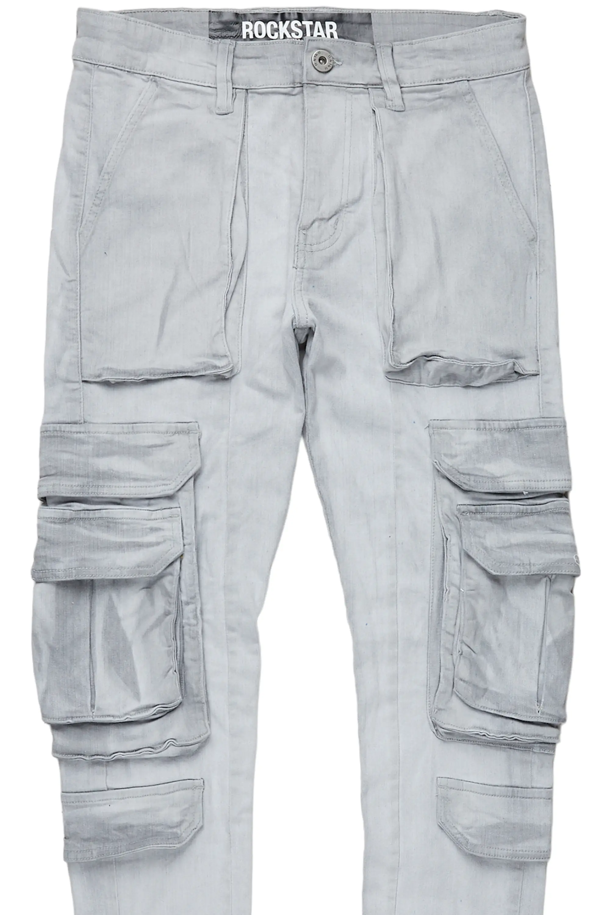 Iniko Grey Skinny Fit Cargo Jean