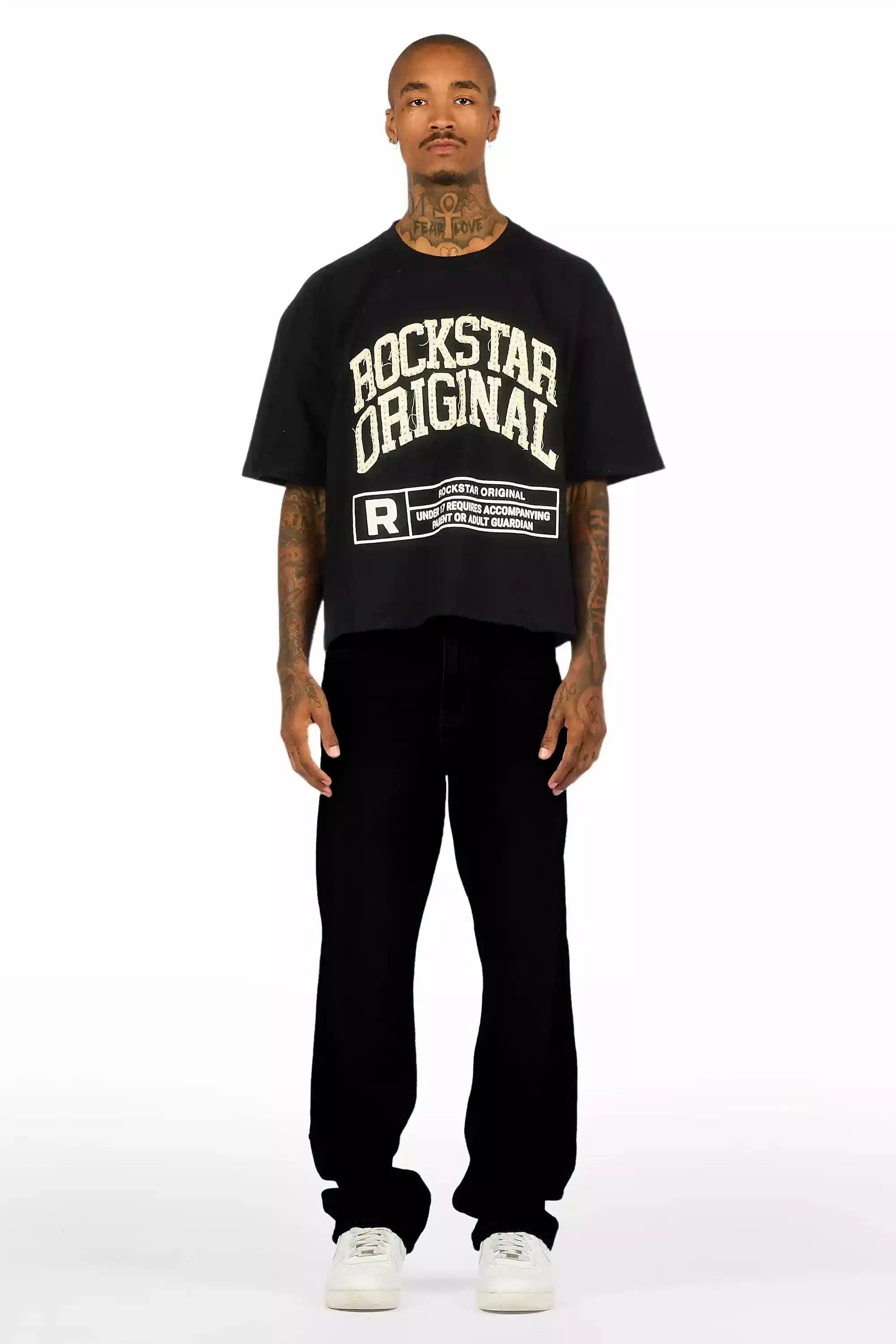 Basik Jet Black Baggy Jean