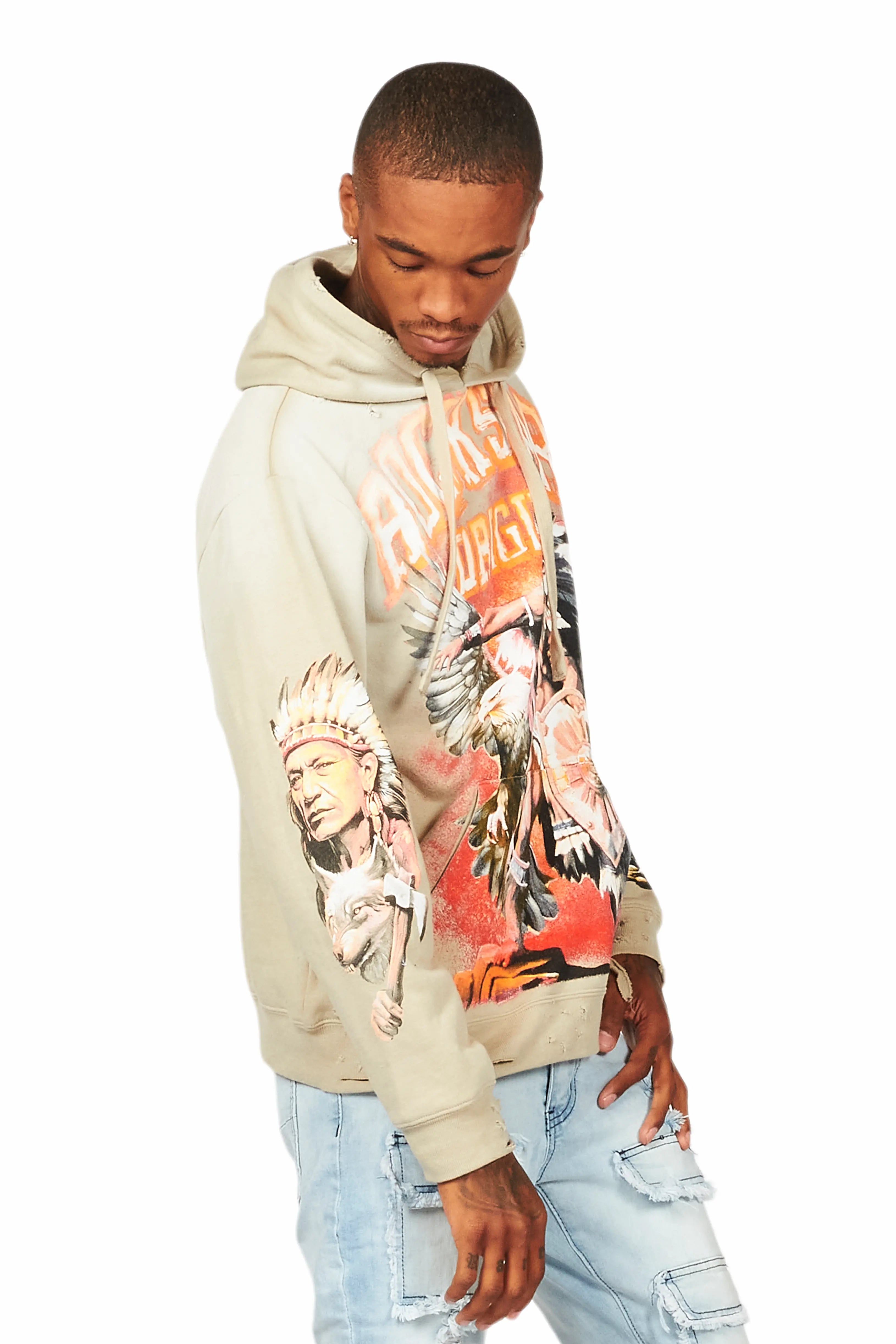 Ferris Oatmeal Graphic Hoodie