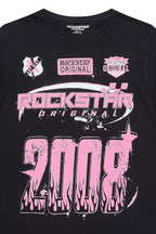 Girls Esha Black/Pink Graphic T-Shirt