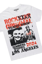 Boys Omer White T-Shirt/Stacked Flare Jean Set