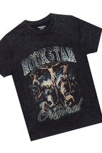 Boys Waller Black/Beige T-Shirt/Stacked Flare Jean Set