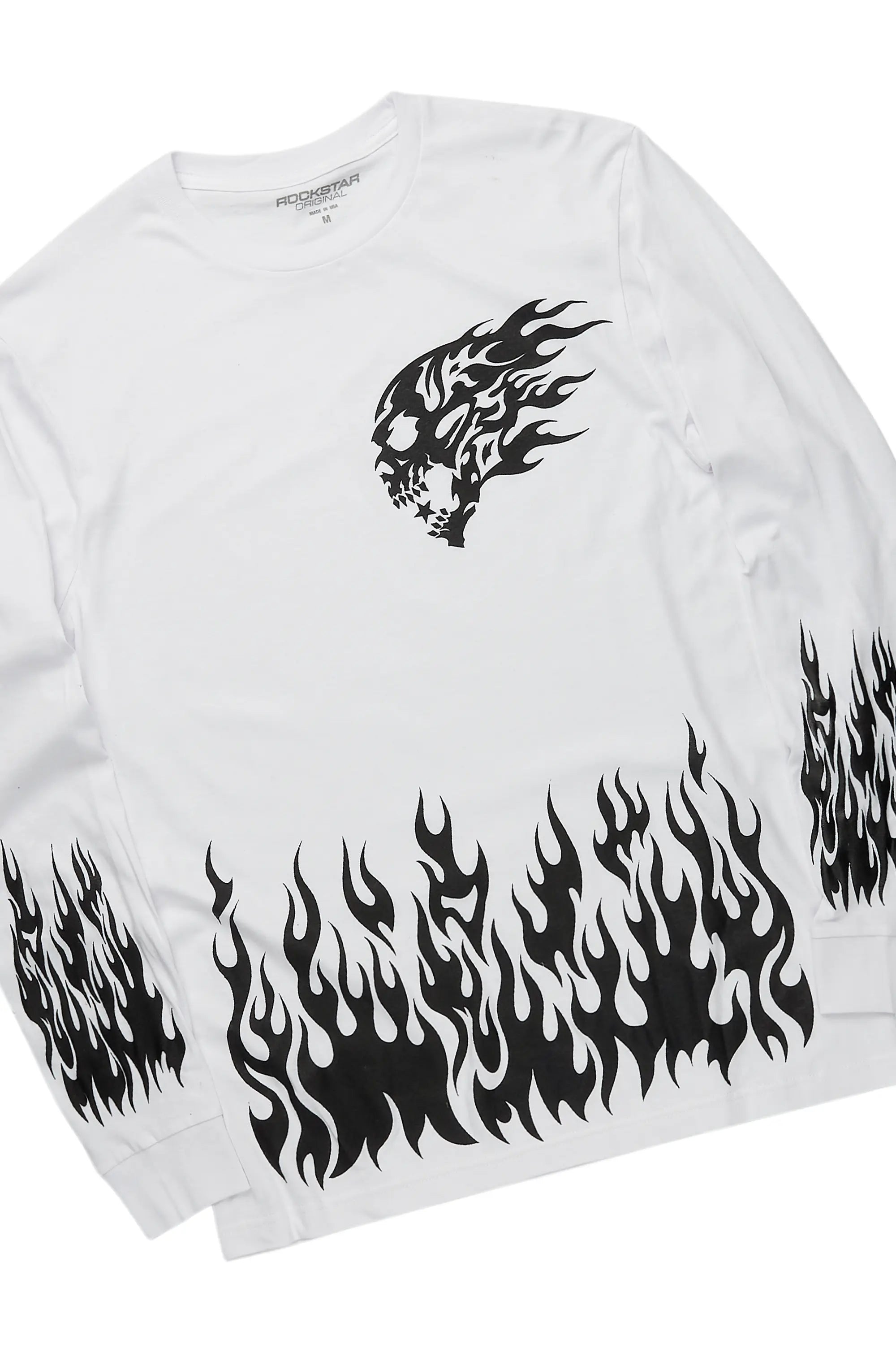 Bubble White/Grey Long Sleeve T-Shirt Short Set