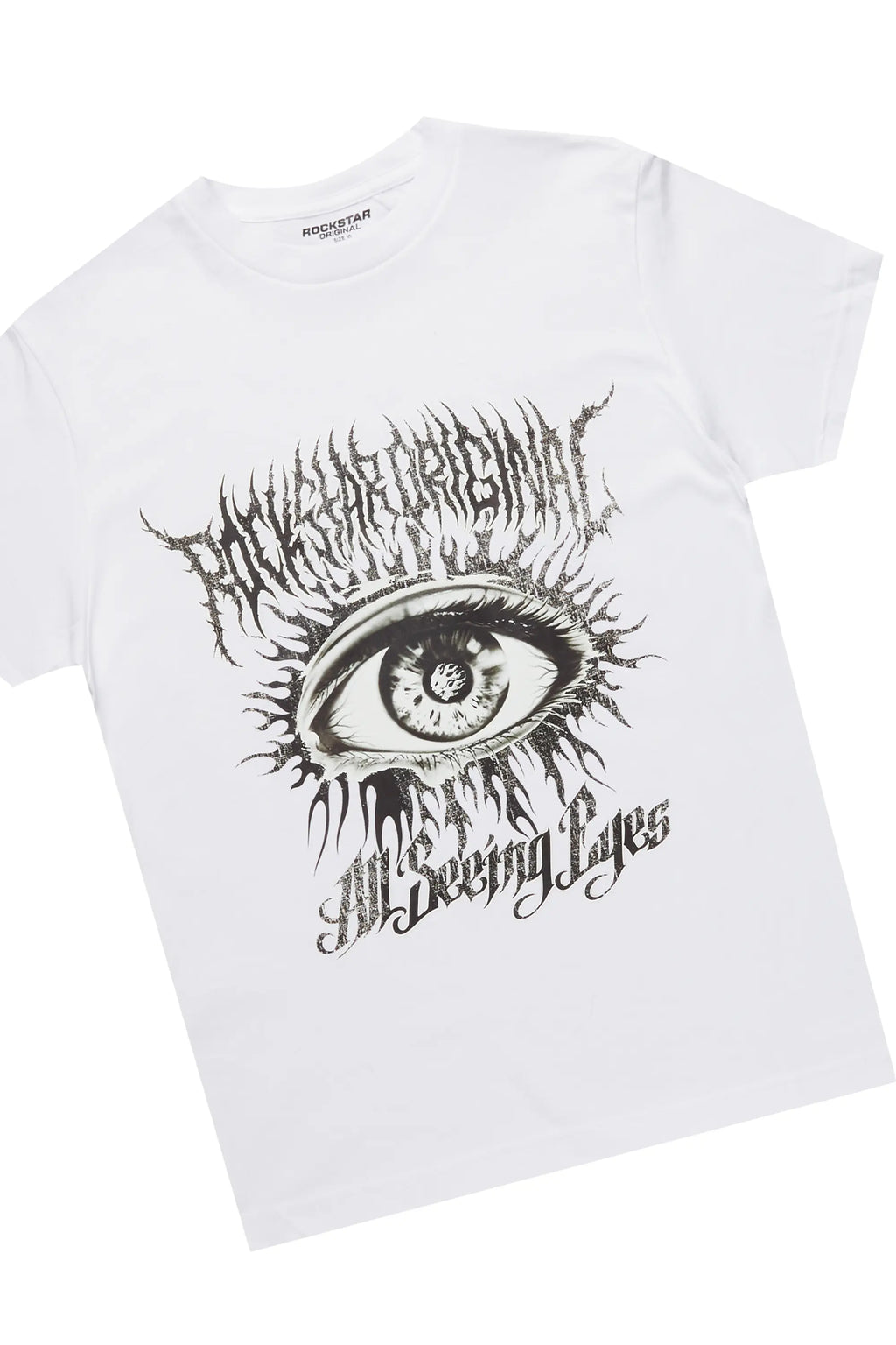 Boys All Eyes White/Camo T-Shirt/Stacked Flare Pant Set