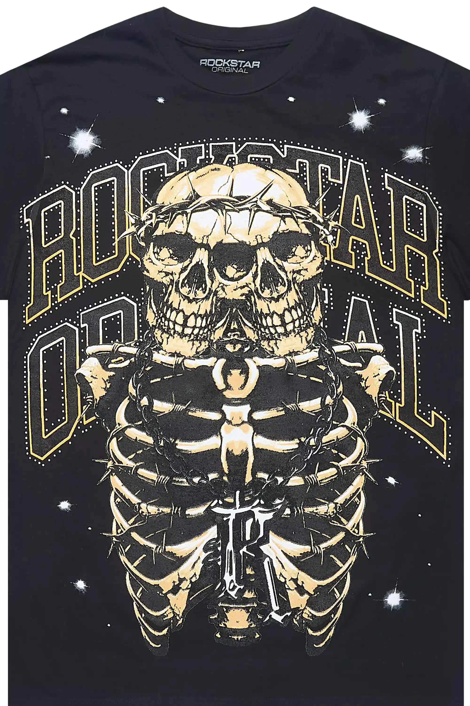 Siera Black Graphic Short Sleeve Tee