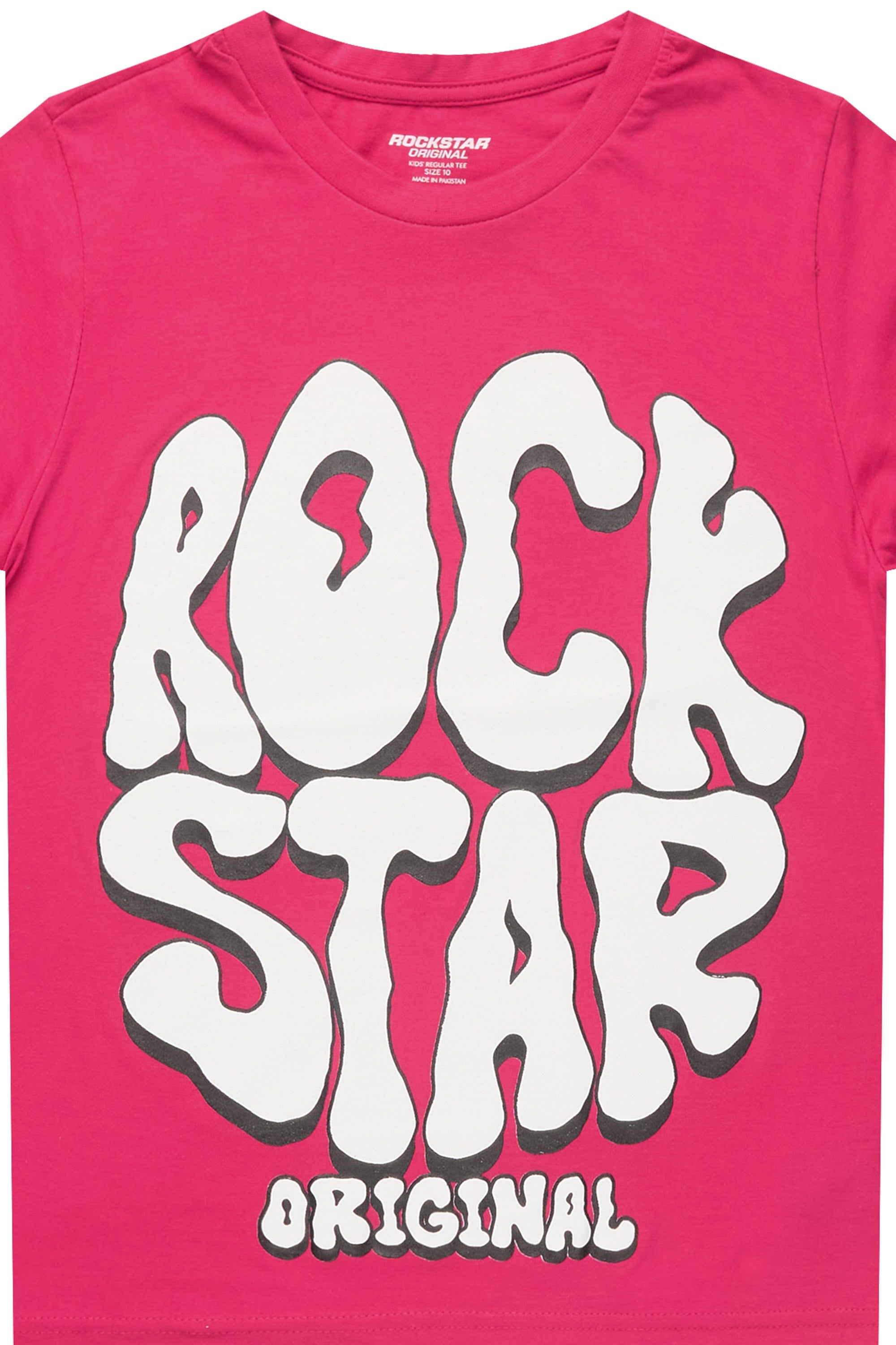 Girls Cassia Fuchsia/White Graphic T-Shirt