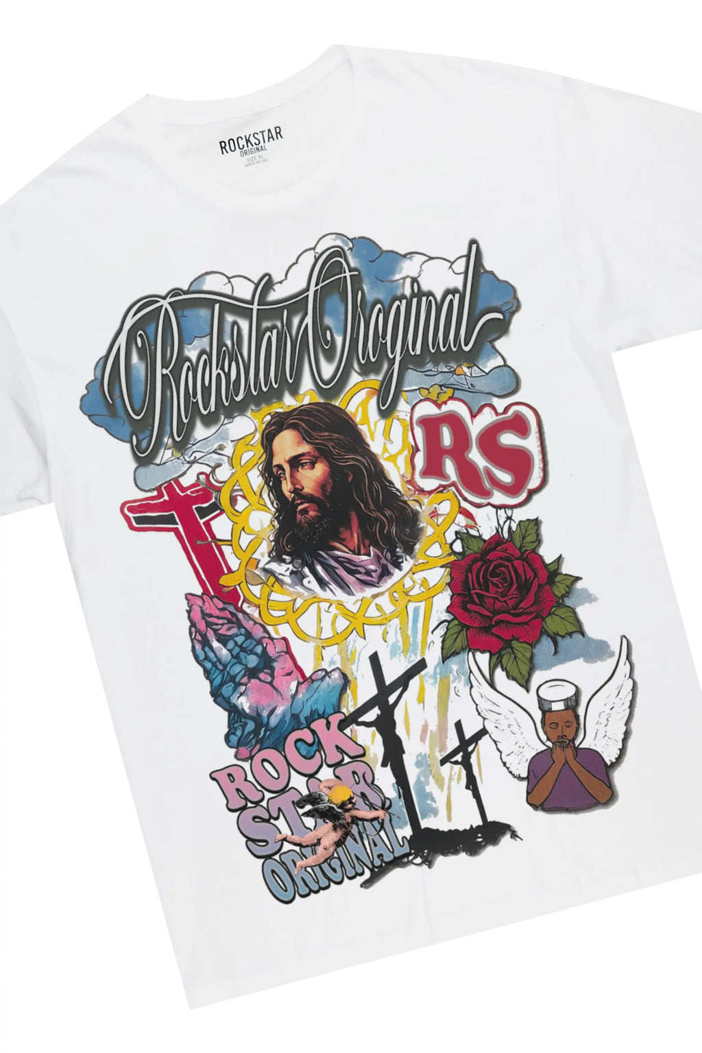 Boys Tadashi White T-Shirt/Stacked Flare Jean Set