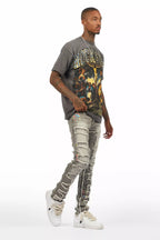 Waller Vintage Grey T-Shirt/Slim Jean Bundle