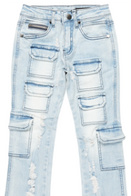 Boys Kade Blue Stacked Flare Jean