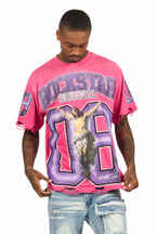 Fields Fuchsia Oversized Graphic T-Shirt