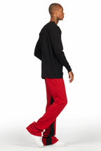 Briggs Burgundy Long Sleeve T-Shirt/Baggy Pant Set