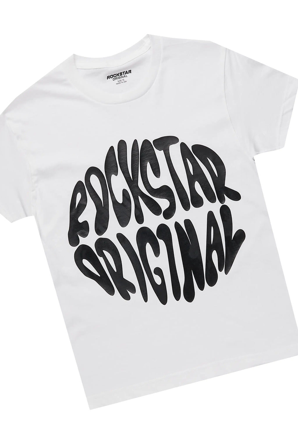 Boys Thierry White/Camo T-Shirt/Stacked Flare Jean Set