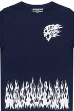 Boys Bubble Navy/White Graphic T-Shirt