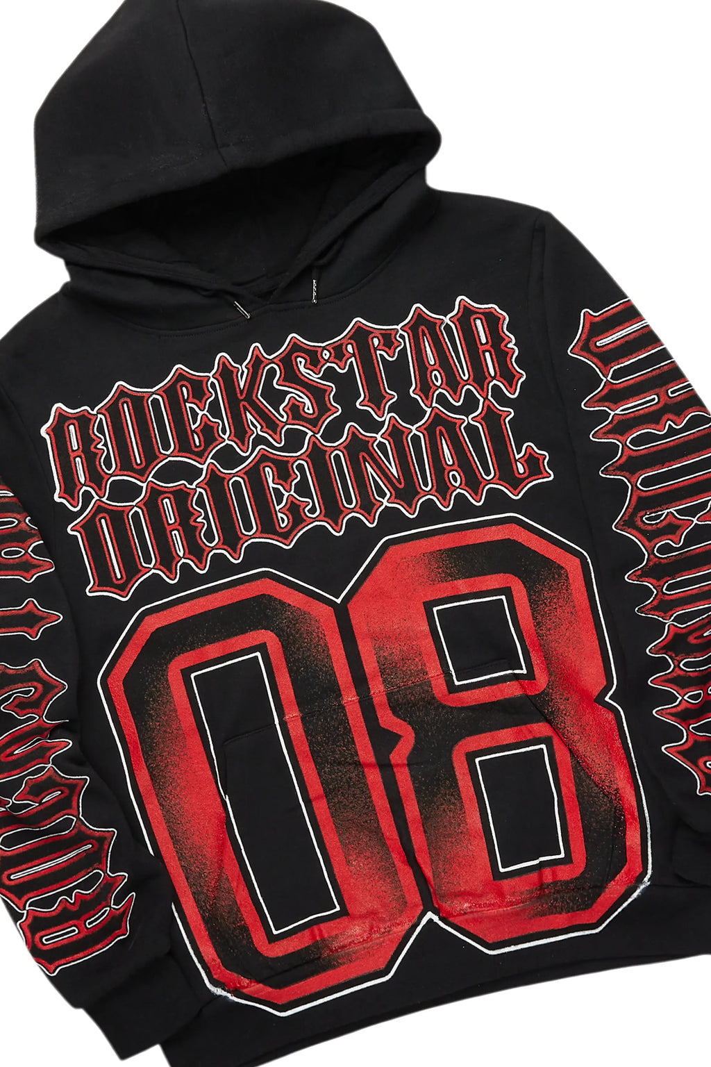 Alim Black/Red Hoodie/Baggy Track Pant Set