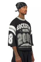 Jaren Black Boxy Crop T-Shirt