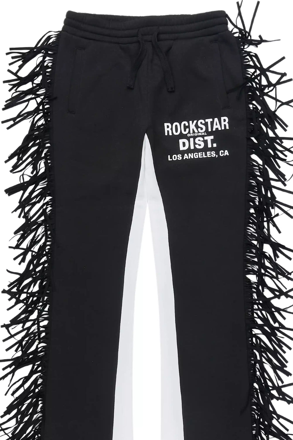 Girls Kendra Black Fringe Stacked Flare Pant