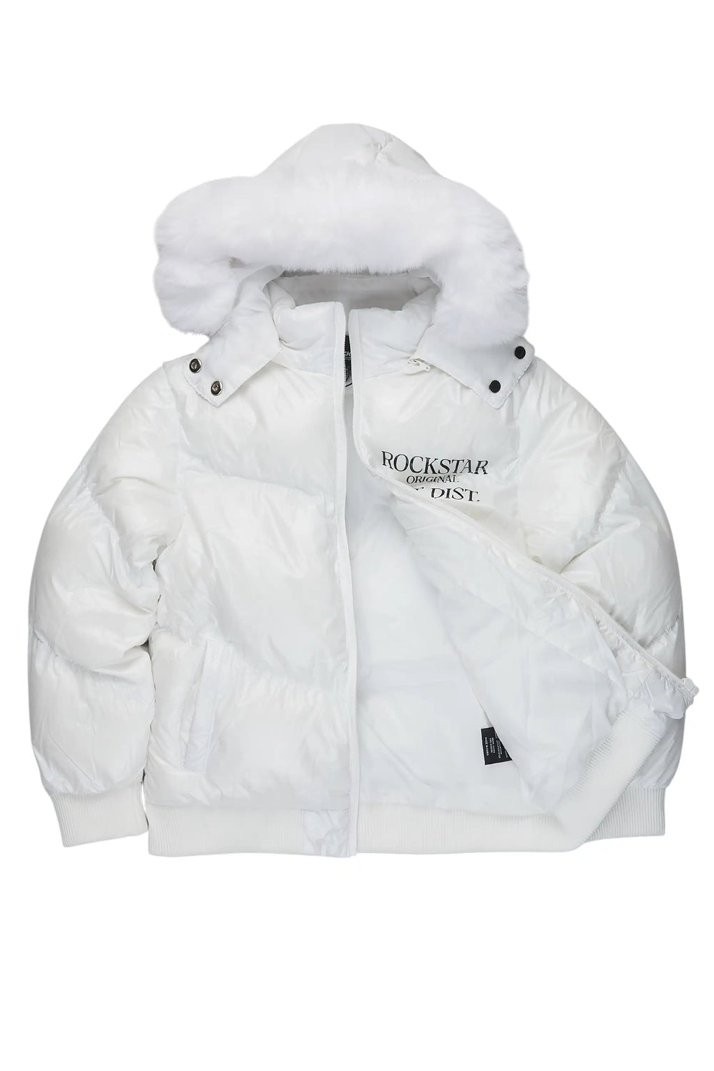 Girls Destina White Puffer Jacket