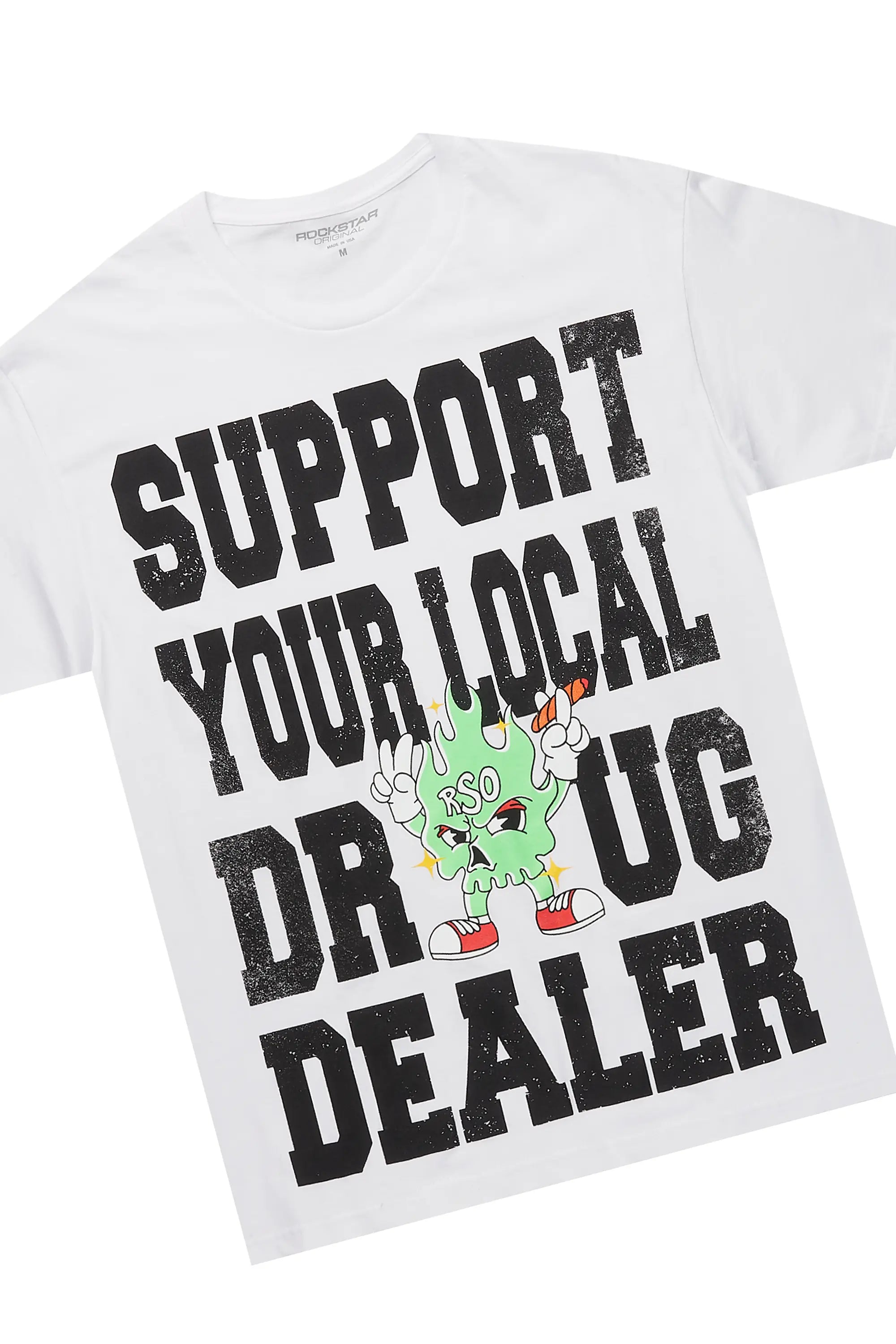 Tarl White/Grey Graphic T-Shirt Short Set