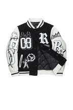 Boys Rune Black Varsity Jacket