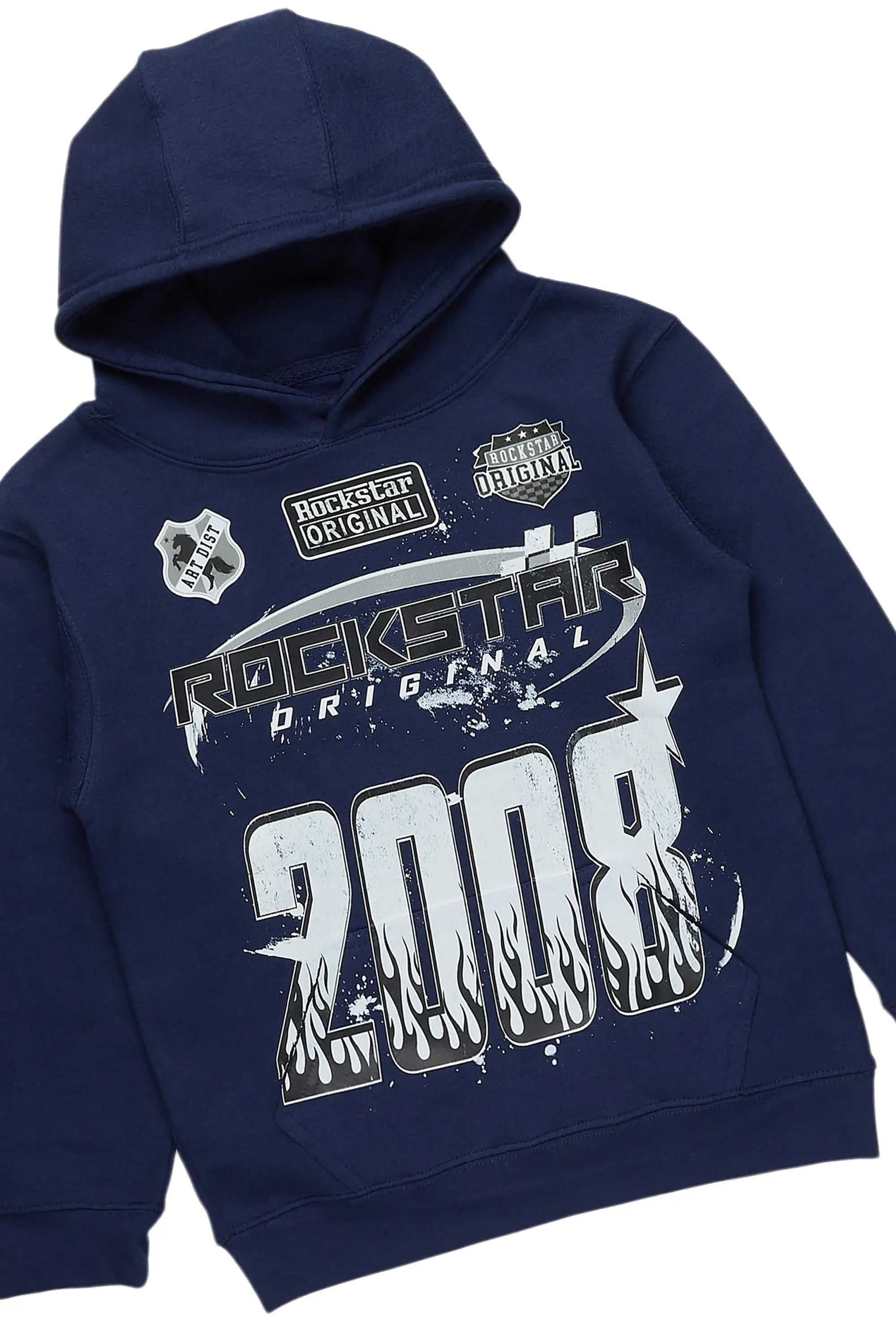 Boys Amos Navy Hoodie/Baggy Fit Jean Set