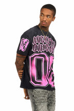 Alim Black Oversized Graphic T-Shirt