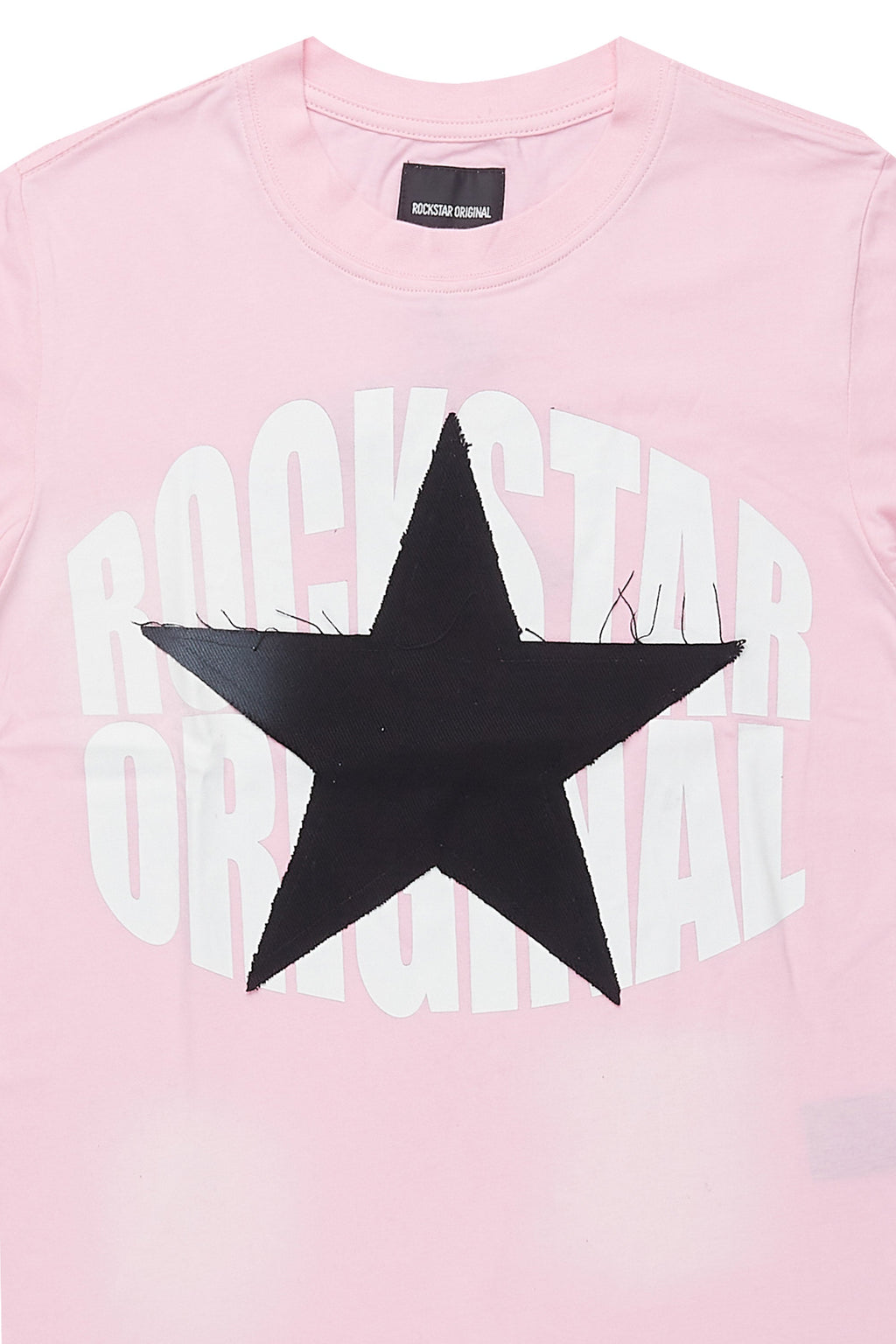 Girls Khaly Pink/Black Graphic T-Shirt With Patch