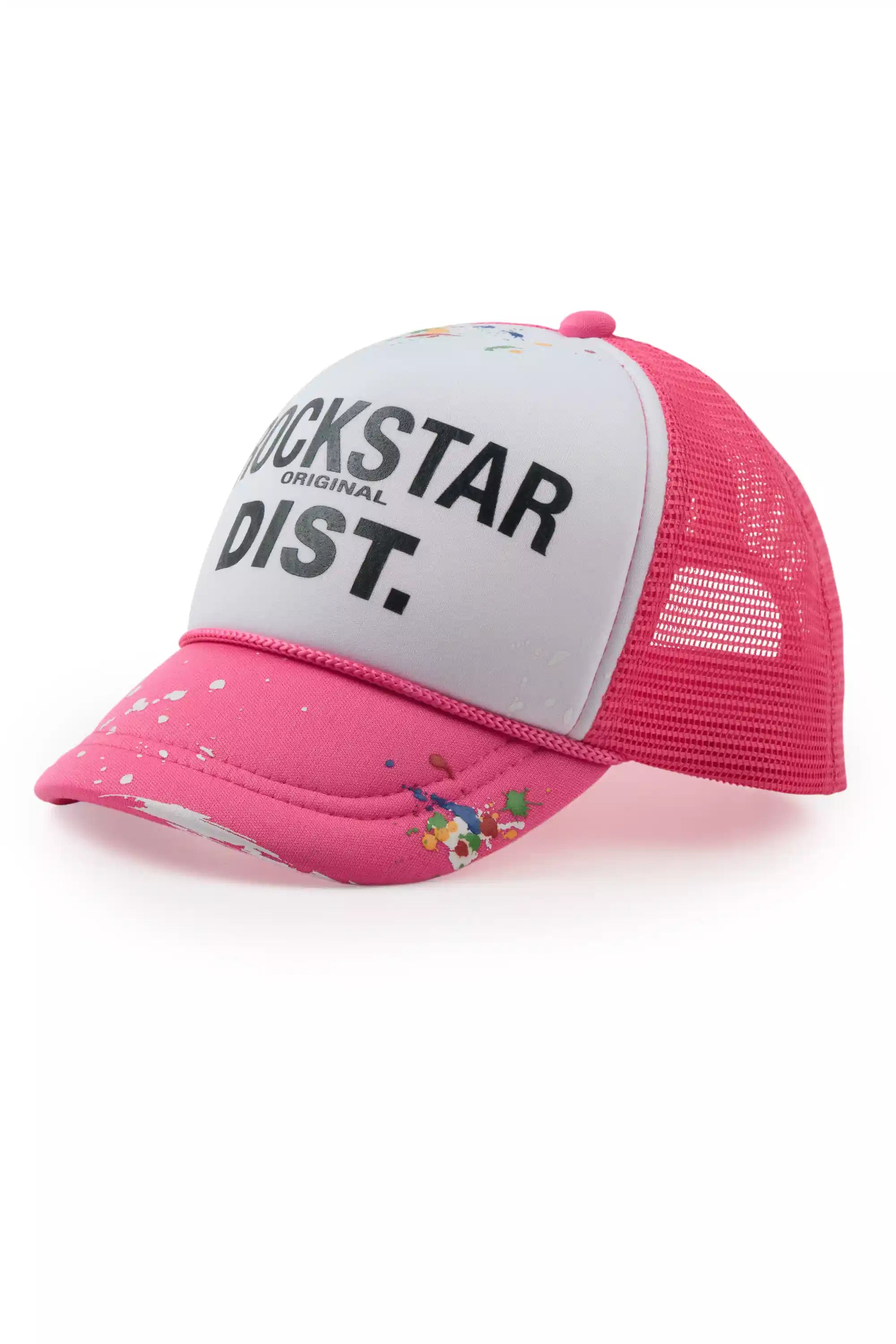 Boys Neptune White/Hot Pink Trucker Hat
