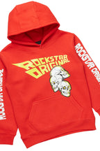 Boys Baden Red Hoodie/Stacked Flare Jean Set